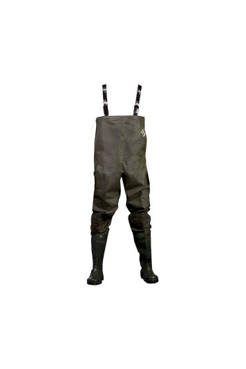 Полукомбинезон с сапогами мужской Рыбацкий ПВХ/ПВХ, зеленый