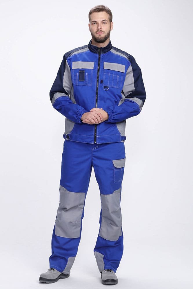 Костюм Формула (тк.Смесовая,240) брюки, васильковый/т.синий/св.серый
