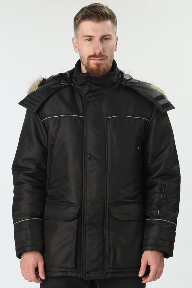 Куртка зимняя Аляска-Люкс (тк.Cat’s eye), черный