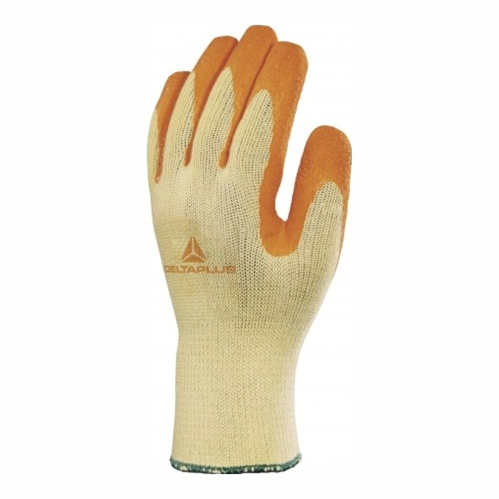 Перчатки DeltaPlus™ VE730OR (хлопок/полиэстер+рельефный латекс)