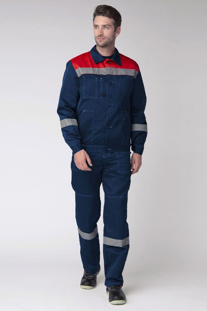 Костюм Легион-1 СОП (тк.Смесовая,210) брюки, т.синий/красный
