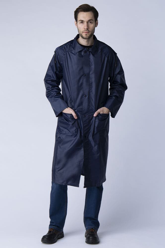 Плащ влагозащитный Турист (Нейлон/ПВХ,170), т.синий