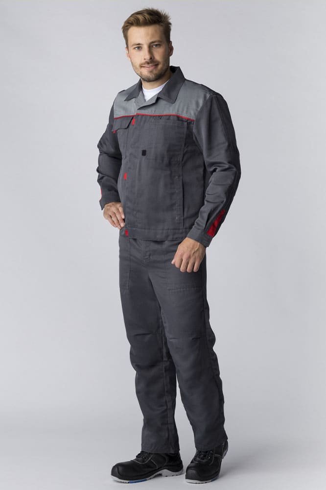 Костюм Фаворит-1 (тк.Смесовая,210) брюки, т.серый/серый