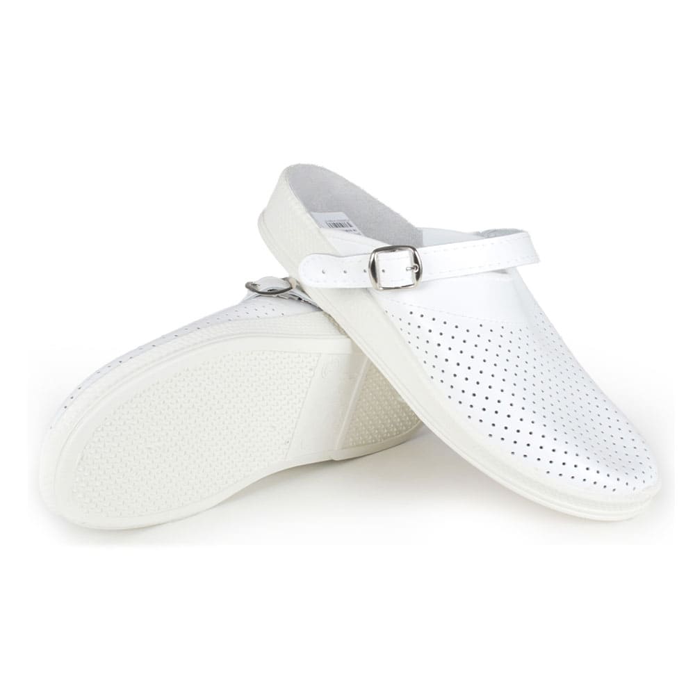 Сабо мужские нат.кожа ПВХ, белый