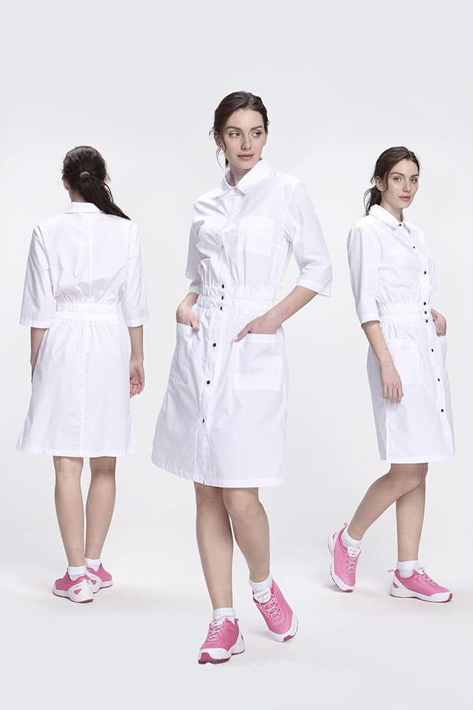 Халат женский Симпл-004 (тк.Смесовая,120) MedLine, белый