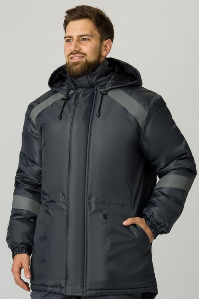 Куртка зимняя Прогресс (тк.Оксфорд), т.серый