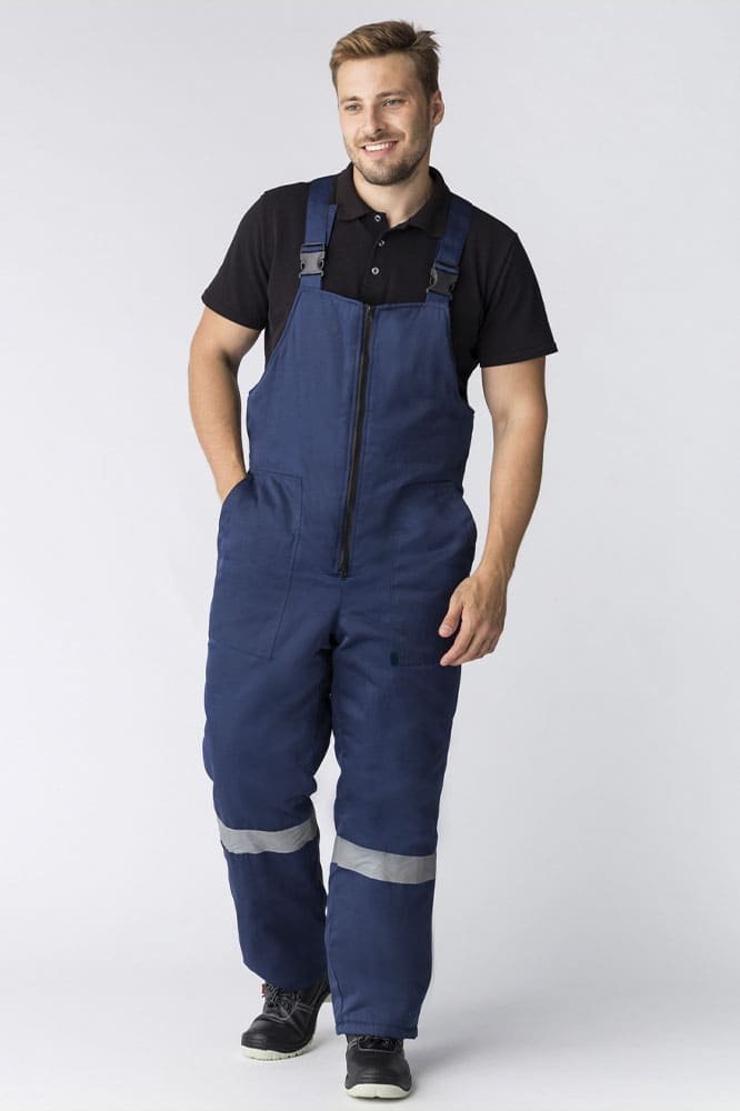 Полукомбинезон зимний Экспертный-Люкс (тк.Смесовая,210), т.синий