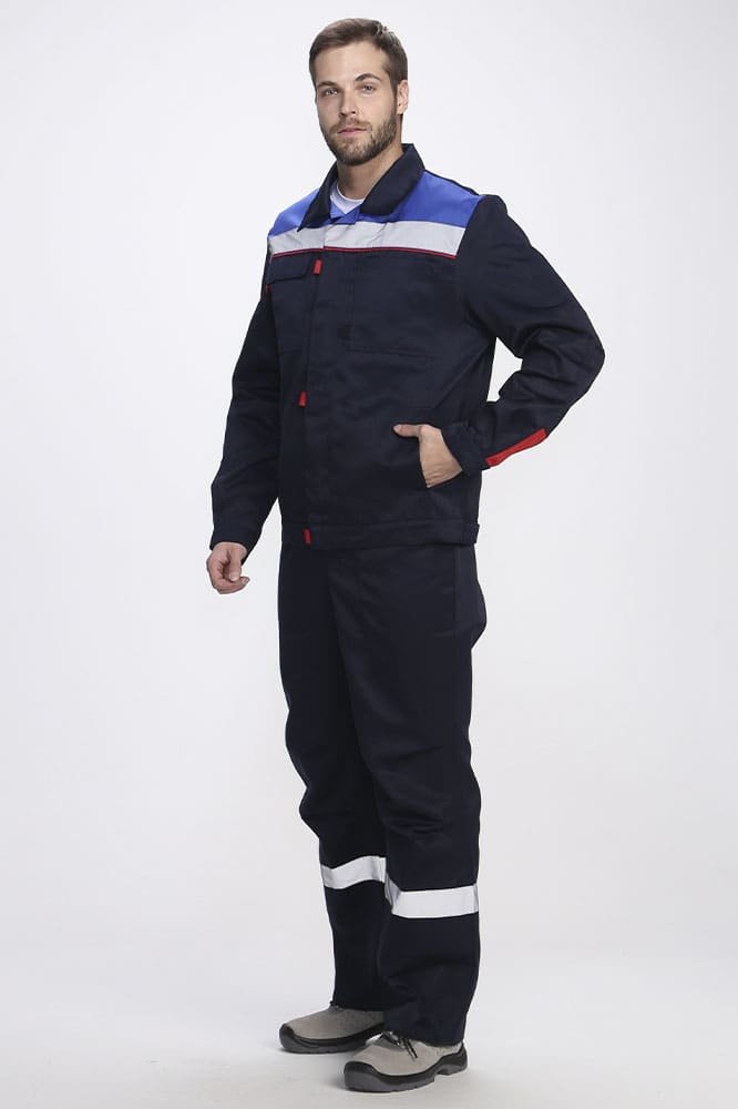 Костюм Фаворит-2 СОП (тк.Смесовая,210) п/к, т.синий/васильковый/красный