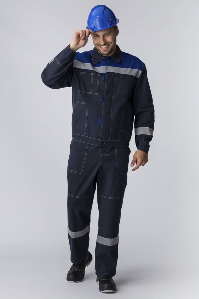 Костюм Липецк СОП (тк.Смесовая,260) п/к, т.синий/васильковый