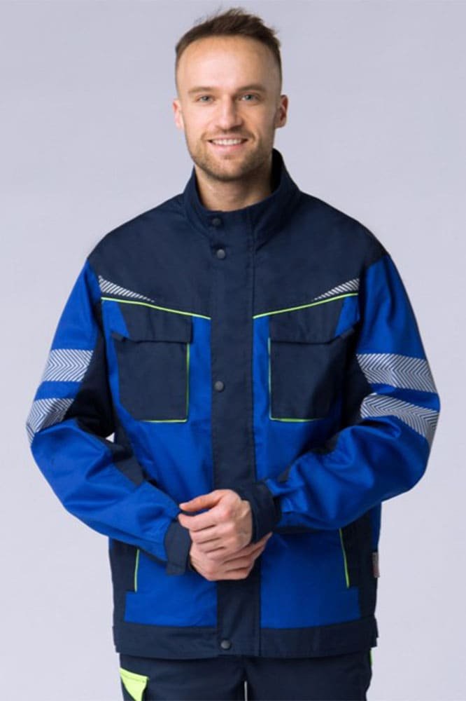 Куртка укороченная мужская PROFLINE SPECIALIST (тк.Смесовая,240), т.синий/васильковый