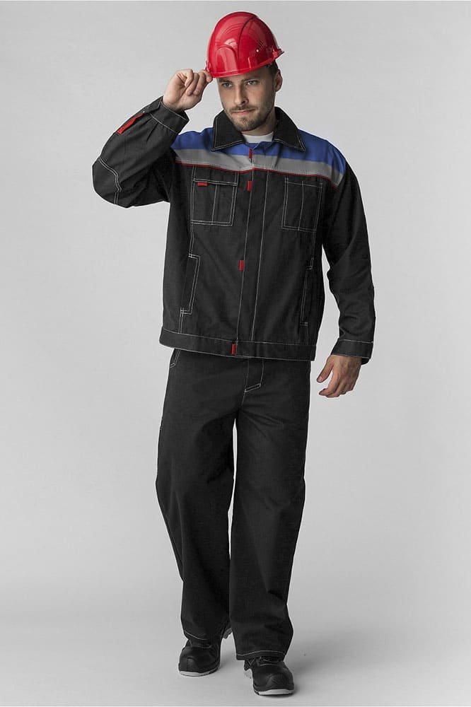 Костюм Флагман-Фаворит-1 СОП (тк.Саржа,250) брюки, т.синий/васильковый