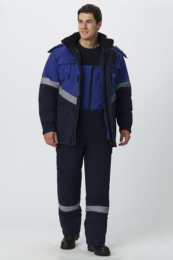 Костюм зимний Эксперт-Антистат МВО (тк.Смесовая,245) п/к, т.синий/васильковый