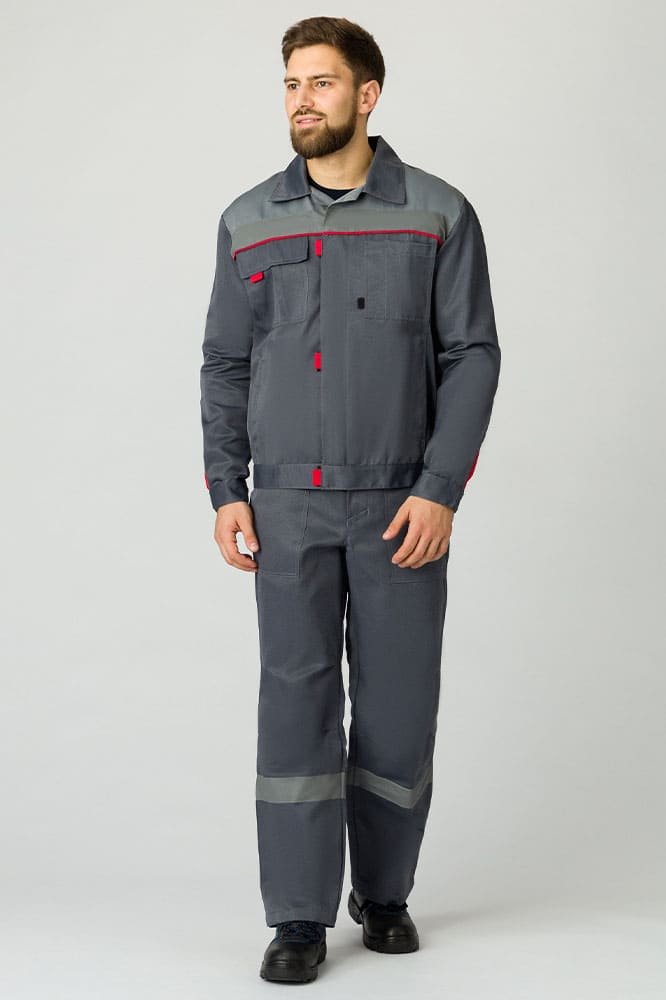 Костюм Фаворит-2 СОП (тк.Смесовая,210) п/к, т.серый/серый