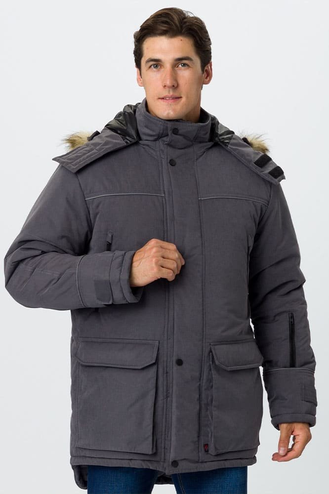 Куртка зимняя Аляска-Люкс (тк.Карелия), серый