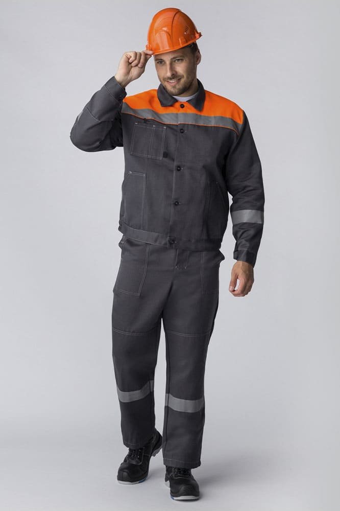 Костюм Легион-2 СОП (тк.Смесовая,210) п/к, т.серый/оранжевый