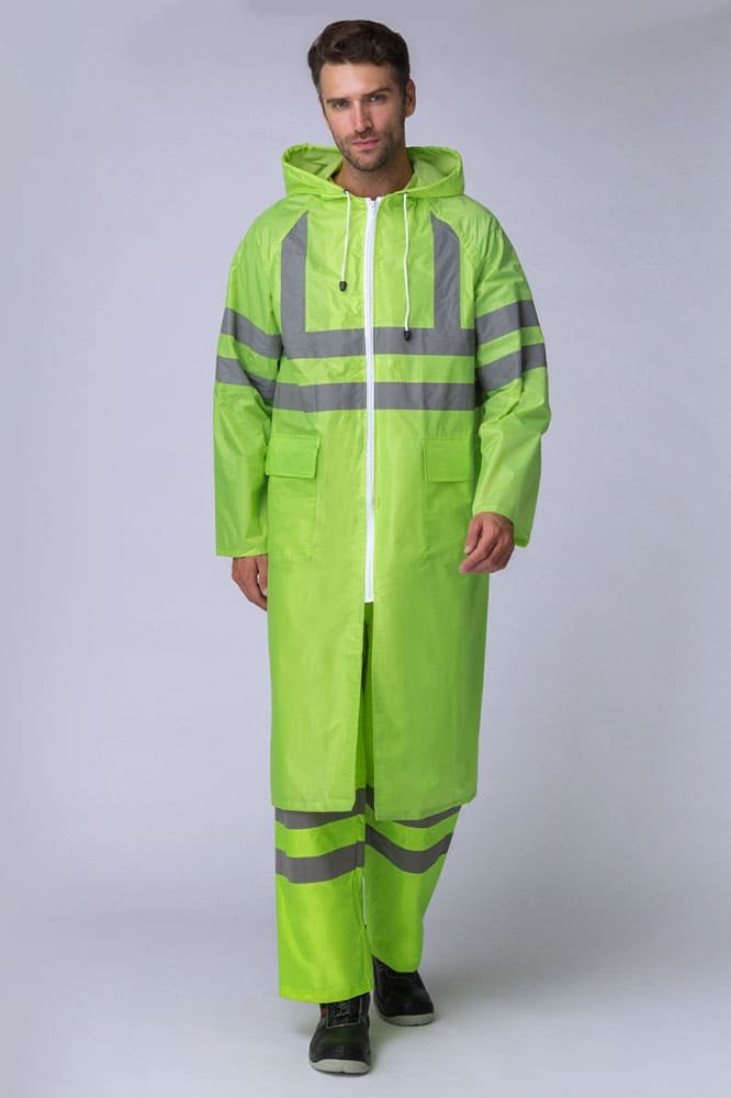 Плащ влагозащитный сигнальный СОП (Нейлон/ПВХ,180), лимонный