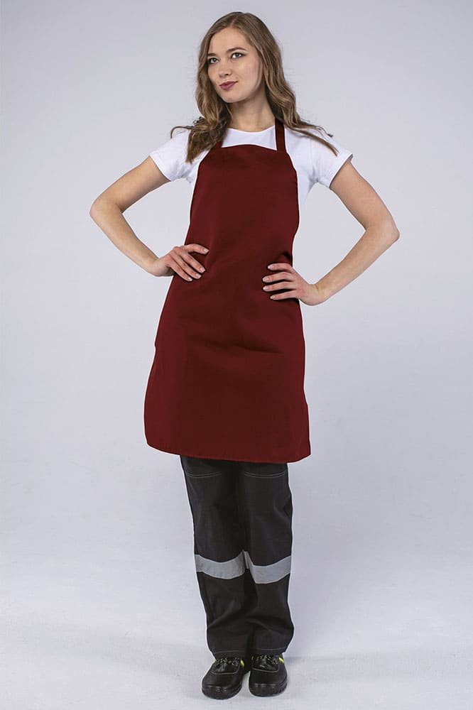 Фартук с грудкой (тк.Смесовая,210), бордовый