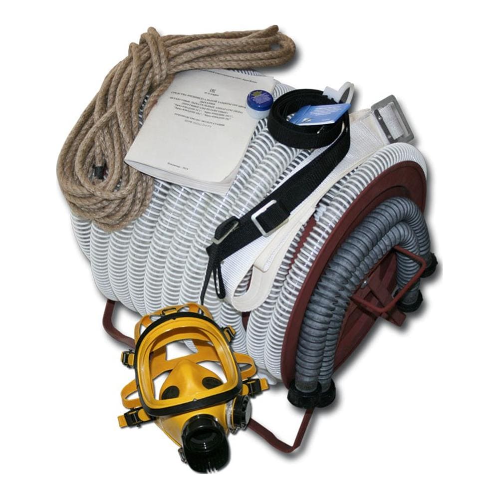 Противогаз шланговый Бриз-0304 (ПШ-20Б) шланг ПВХ (барабан металл.) с 1 маской ППМ