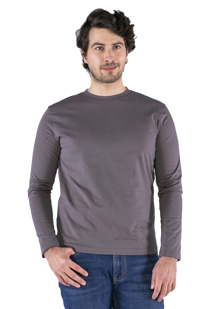 Футболка длинный рукав (тк.Трикотаж,160), серый