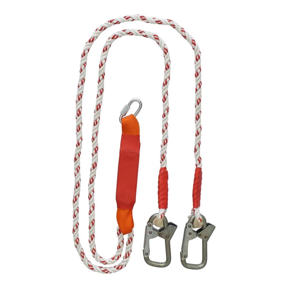 Строп аВд+Кс (канат) двойной с амортизатором 2 монт.+1 соед.кар. 1,5м