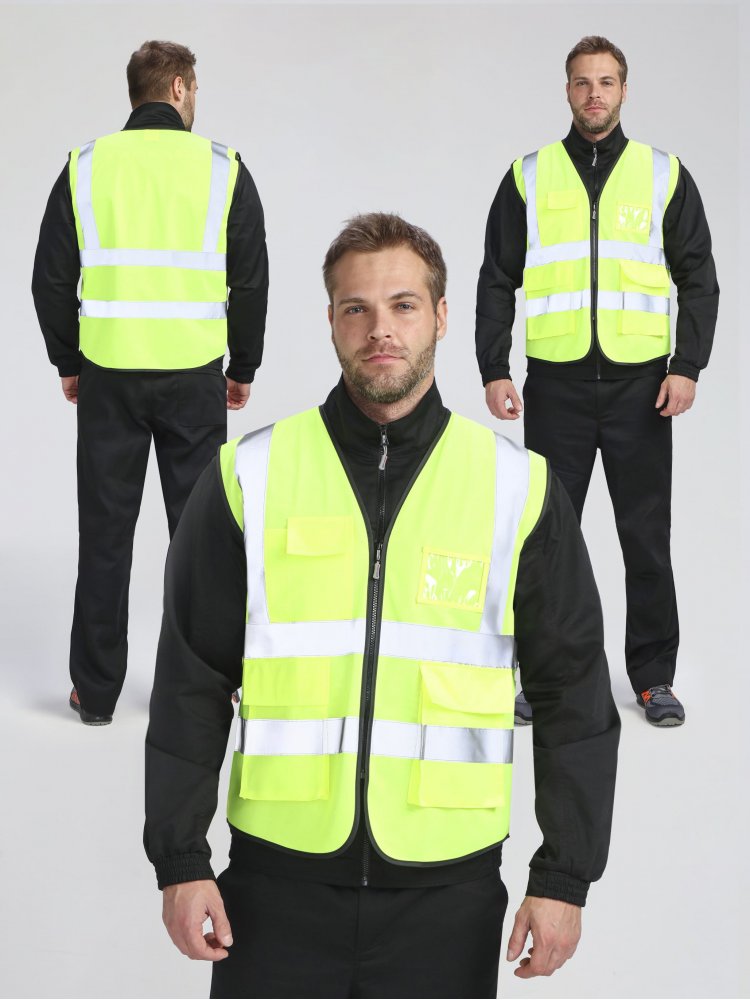 Жилет сигнальный ProfLineLeader СОП-4 (тк.Полиэфир,130), желтый