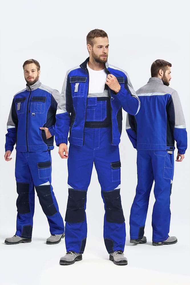 Костюм Формула (тк.Смесовая,240) п/к, васильковый/т.синий/серый