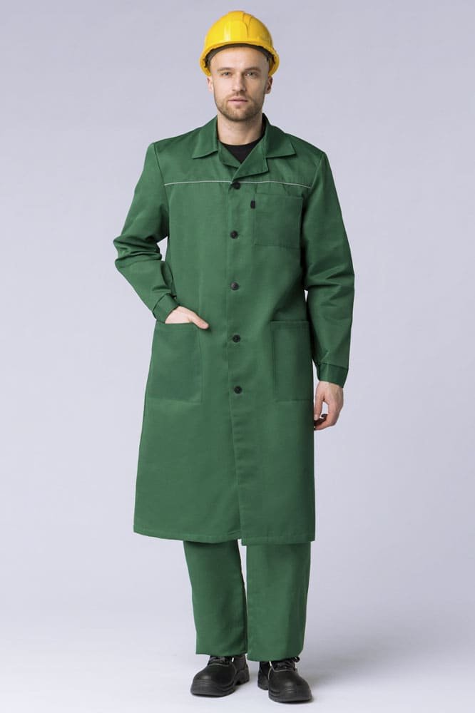 Халат мужской ИТР (тк.Смесовая,210), зеленый