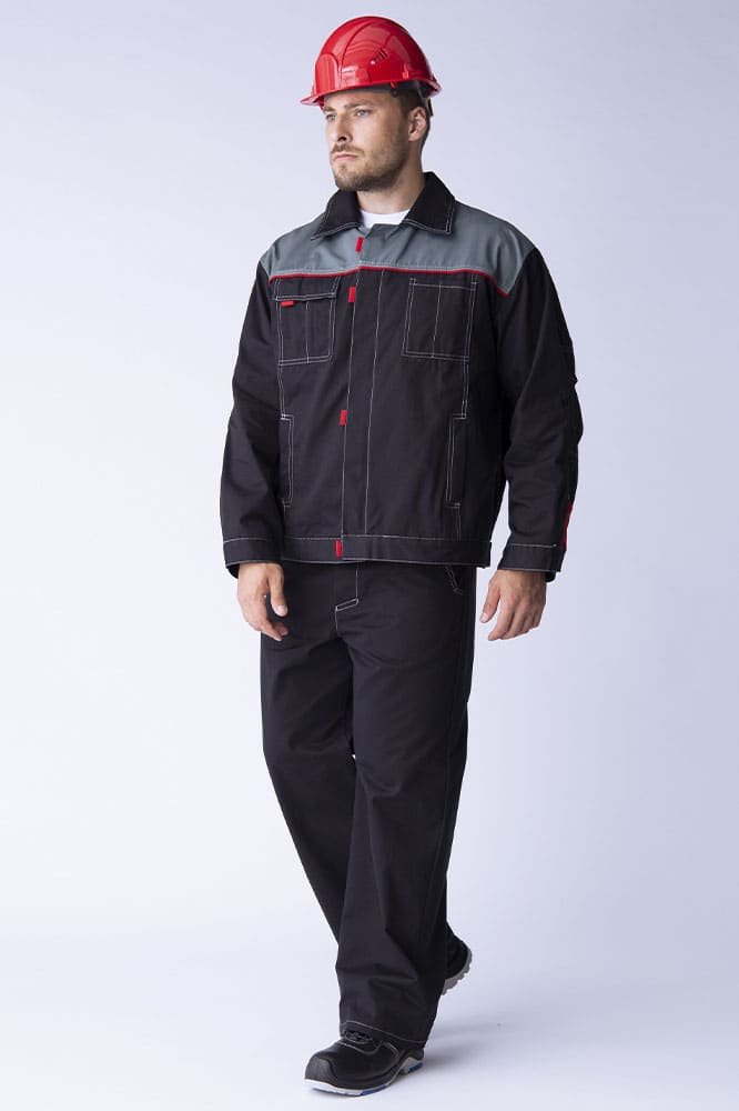 Костюм Флагман-Фаворит-2 (тк.Саржа,250) п/к, т.серый/серый