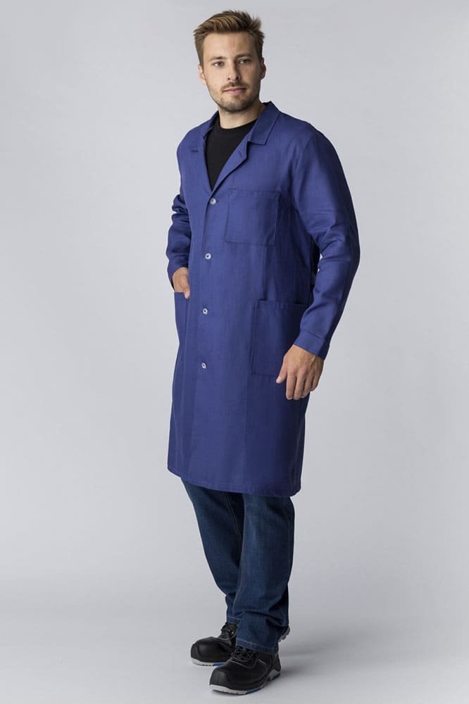 Халат мужской рабочий (тк.Диагональ,195), т.синий