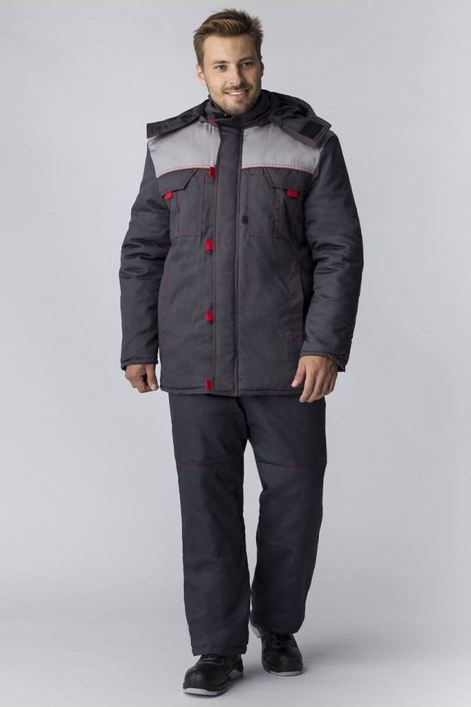 Костюм зимний Фаворит NEW (тк.Балтекс,210) п/к, т.серый/серый