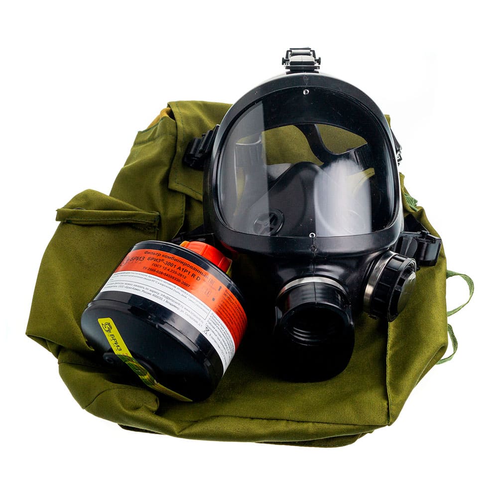 Противогаз промышленный Бриз-3301 (ППФ) А1Р1 R D с маской ППМ-88