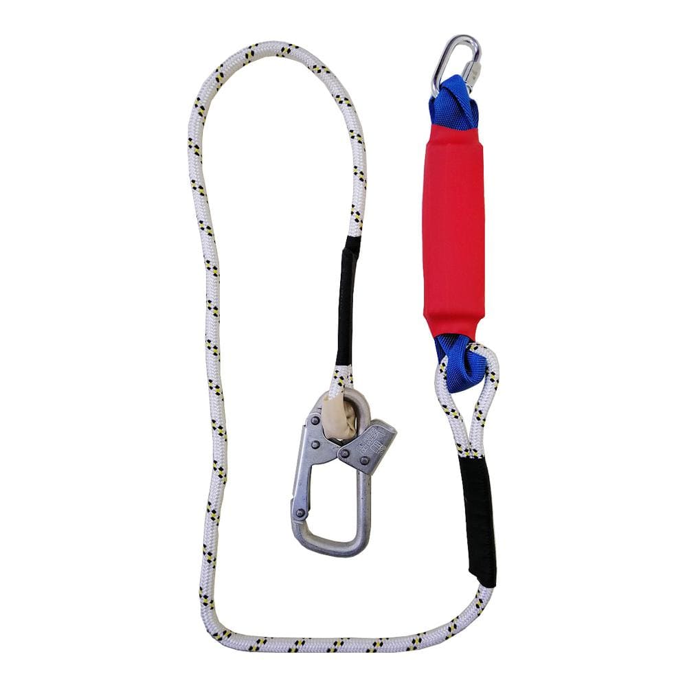 Строп аВер+Кс (веревка) с амортизатором 1 монт.кар.+1 соед.кар. 1,5м