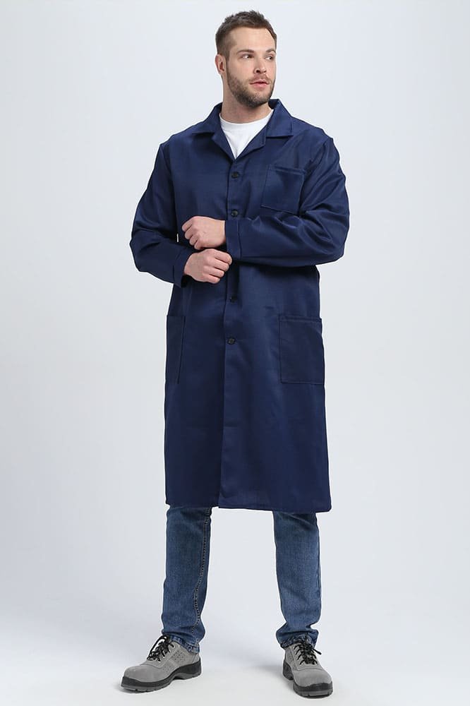 Халат мужской Рабочий (тк.Смесовая,210), т.синий