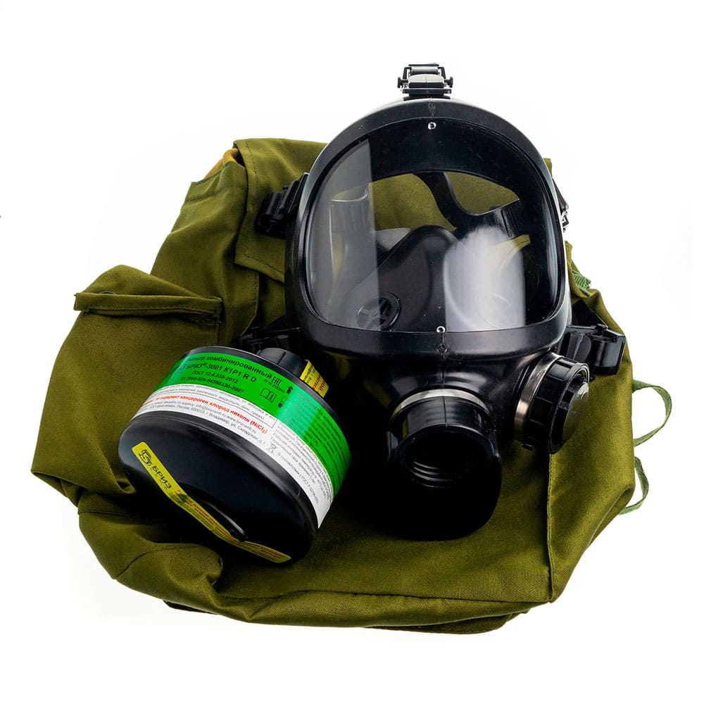Противогаз промышленный Бриз-3301 (ППФ) К1Р1 R D с маской ППМ-88
