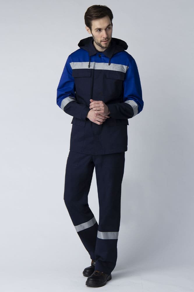 Костюм Эксперт-Антистат МВО NEW (тк.Смесовая,250) п/к, т.синий/васильковый