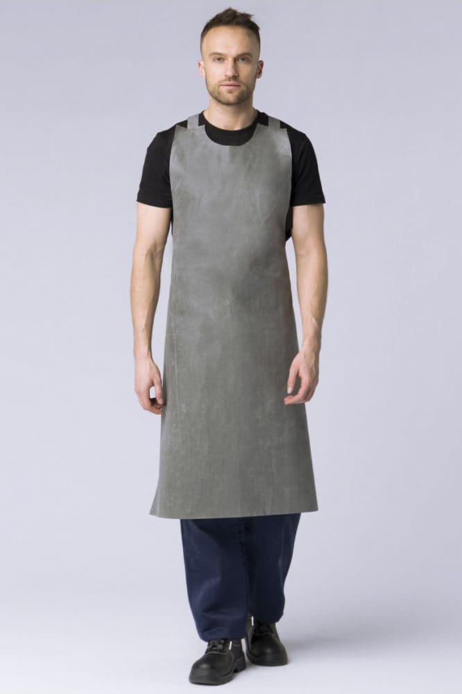 Фартук с КЩС-пропиткой тип А (тк.Хлопок-прорезиненый,500), серый