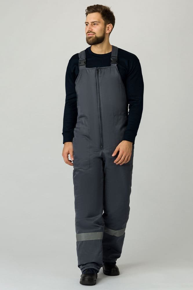 Полукомбинезон зимний Экспертный-Люкс (тк.Смесовая,210), т.серый