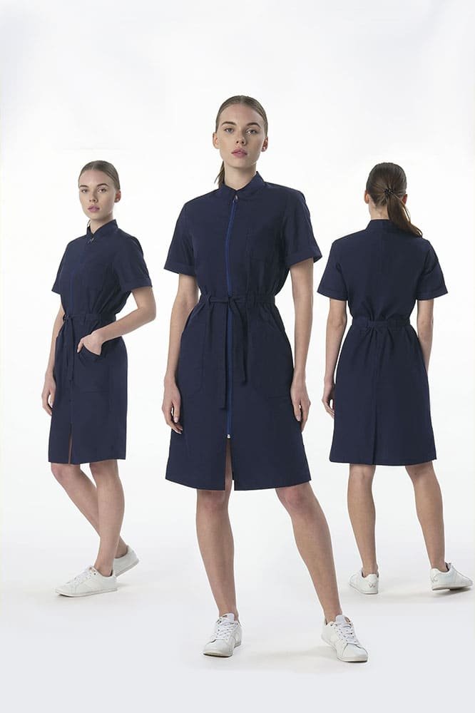 Халат женский Сансара-005 (тк.Смесовая,160) MedLine, т.синий