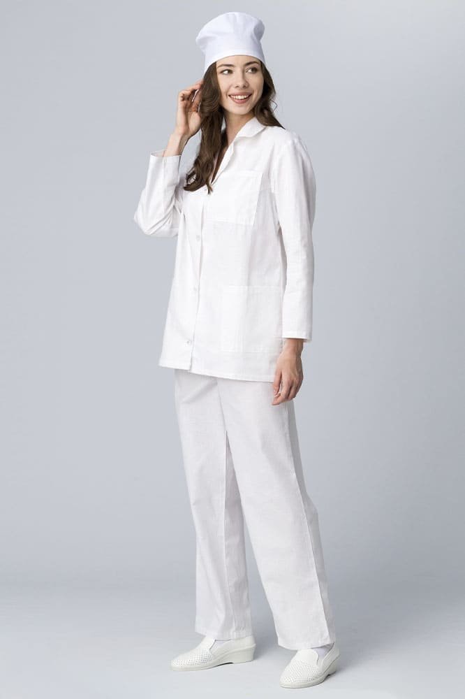 Костюм повара женский (тк.Бязь,145), белый