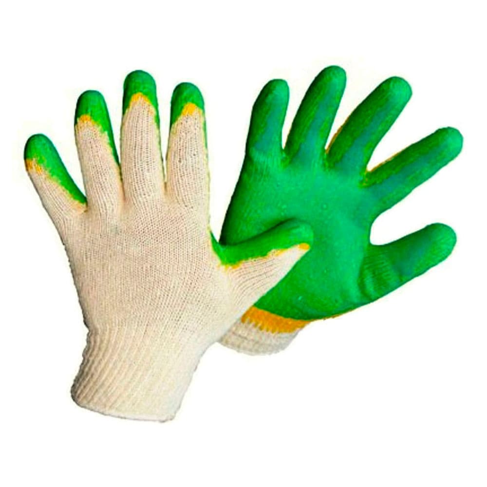 Перчатки х/б с двойным латексным покрытием