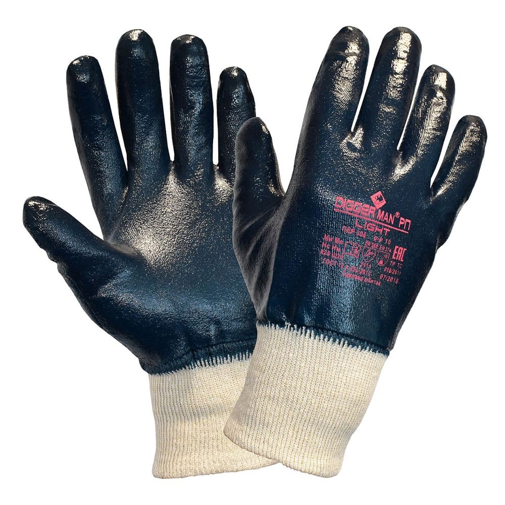 Перчатки DIGGERMAN LIGHT РП (джерси+нитрил), ПЕР306