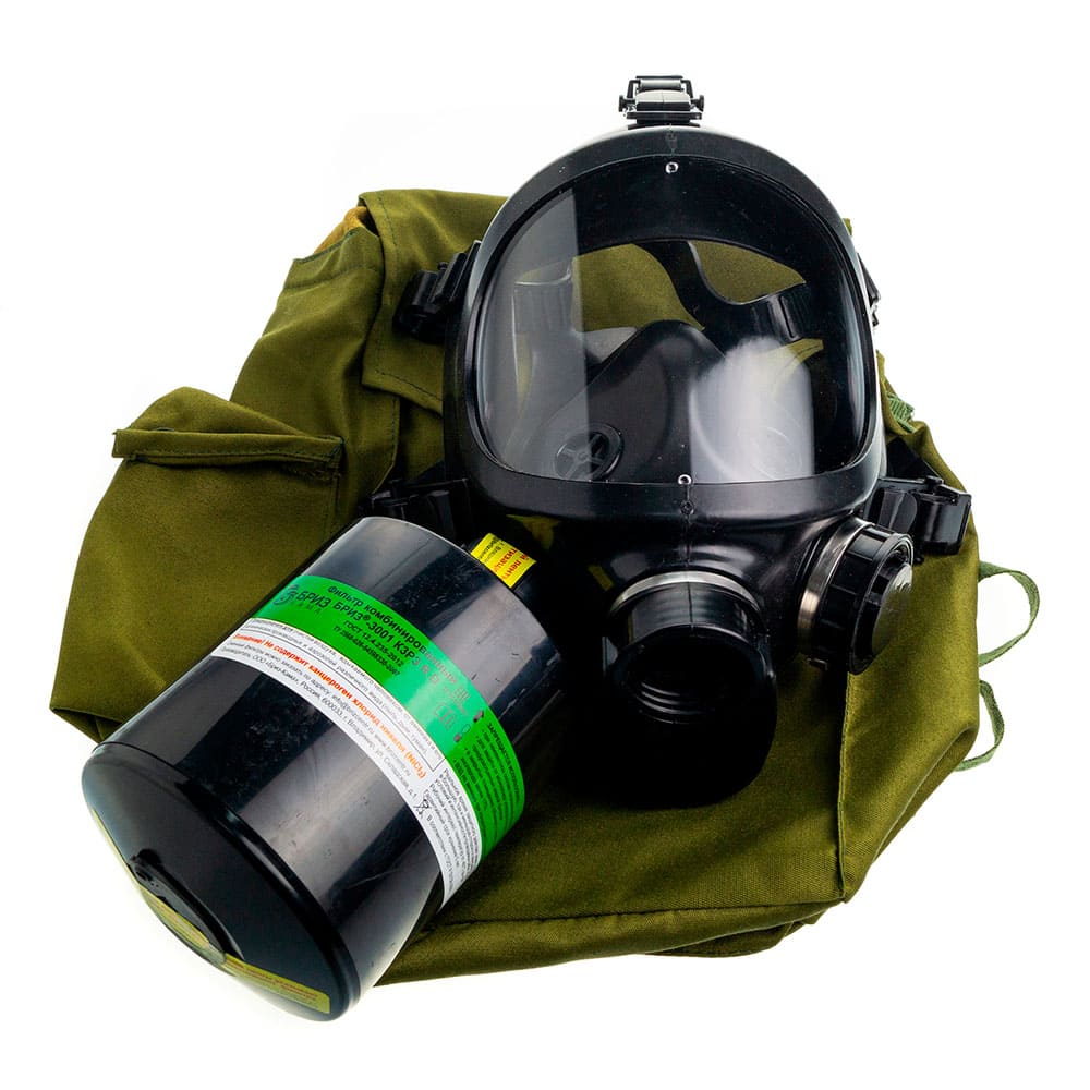 Противогаз промышленный Бриз-3301 (ППФ) К3Р3 R D с маской ППМ-88