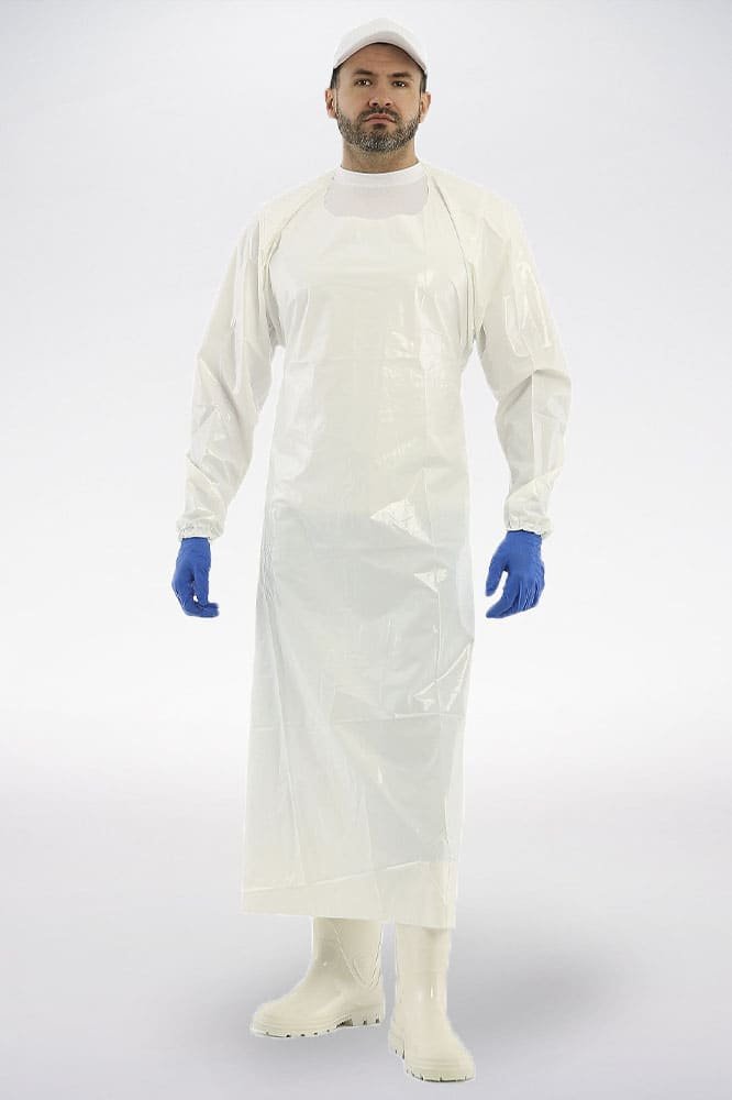 Фартук ЛАРИСАН КОМБО полиуретановый с рукавами (90х140) белый (ФАР015)