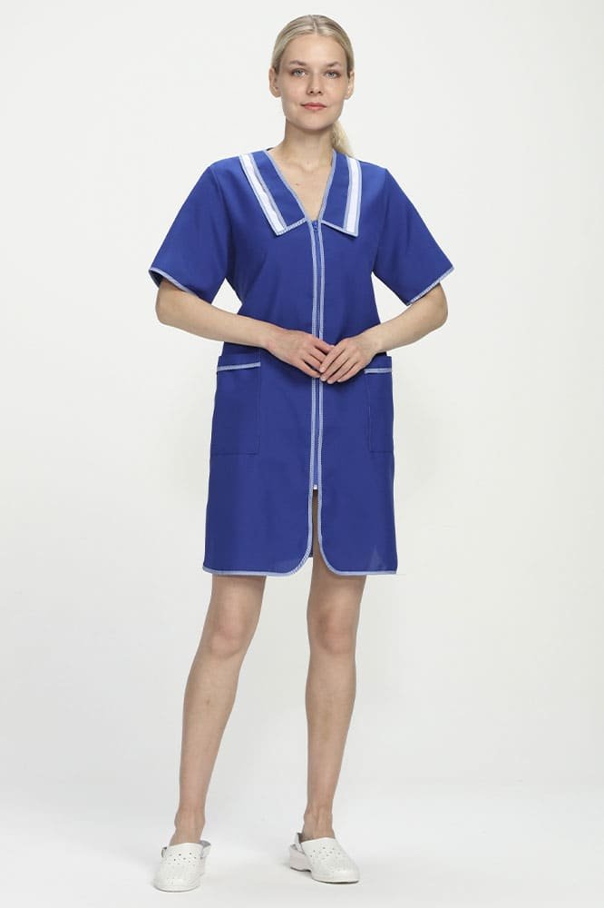 Халат женский Сакура (тк.Габардин), васильковый