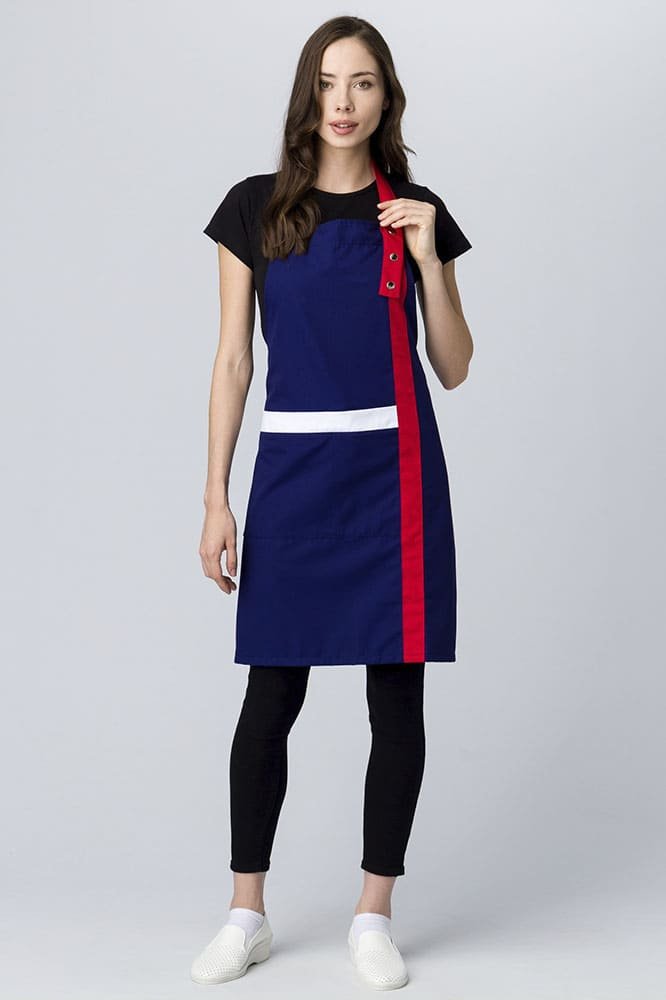 Фартук с грудкой универсальный Ниагара (тк.Форвард,210), т.синий/красный (026)