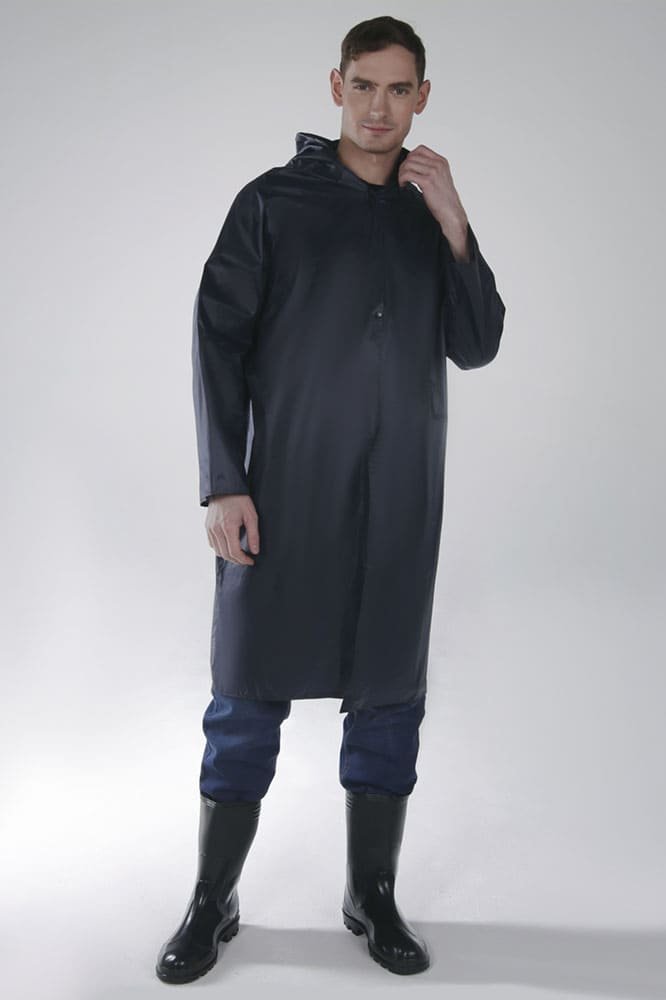 Плащ влагозащитный Ливень (Нейлон/ПВХ,170), т.синий