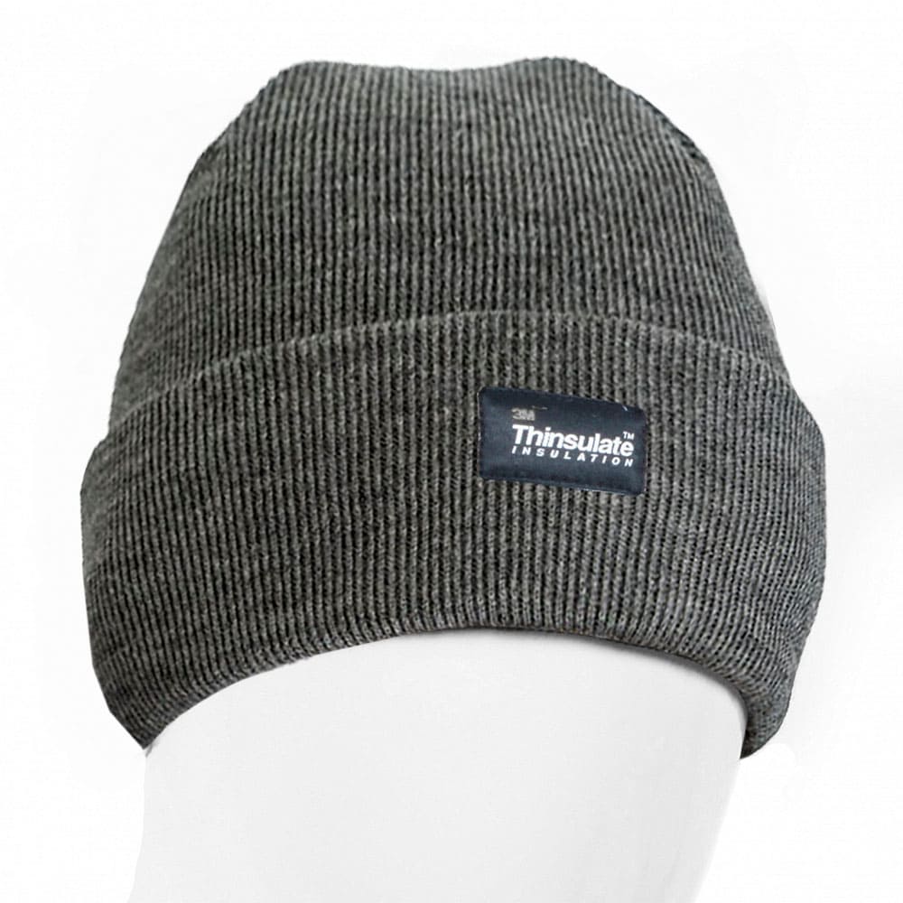 Шапка трикотажная двойная утепленная Север, серый