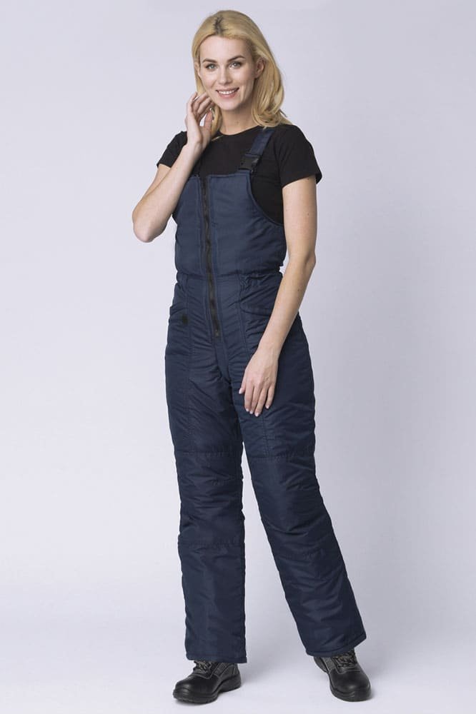 Полукомбинезон зимний женский Снежана (тк.Таслан), т.синий