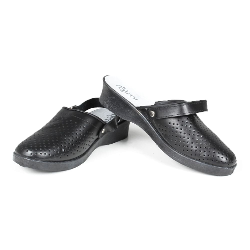 Сабо женские нат. кожа Эмануэла ПВХ ALMI (арт. 6802-00101) черные