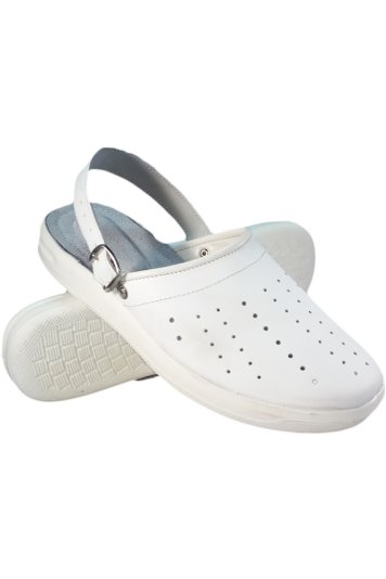 Сабо мужские нат.кожа ПУ, белый